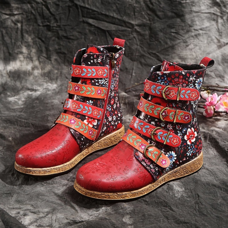 Ethnic Fashion Brand - Markowe Damskie Botki Wiosna 2026 Wygodne
