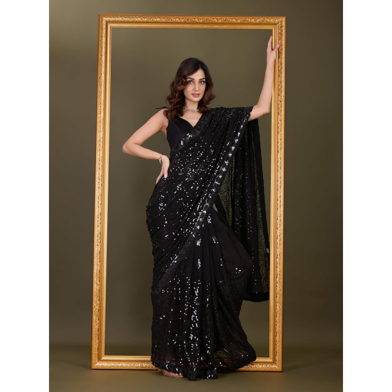 Damska szałowa sukienka z żorż – Saree Georgette Women recenzja i cena