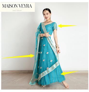 Indyjski damski strój do tańca – Saree Georgette Women recenzja i cena
