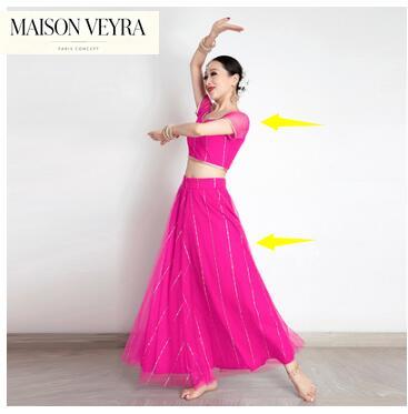 Indyjski damski strój do tańca – Saree Georgette Women recenzja i cena